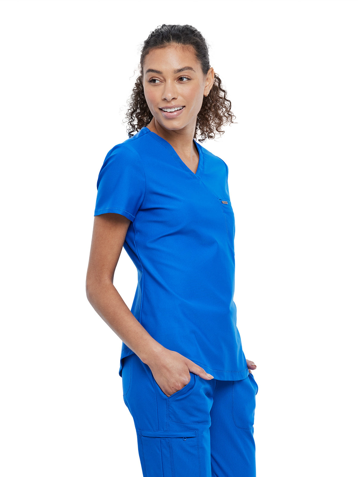 Women's 1-Pocket Tuckable V-Neck Scrub Top