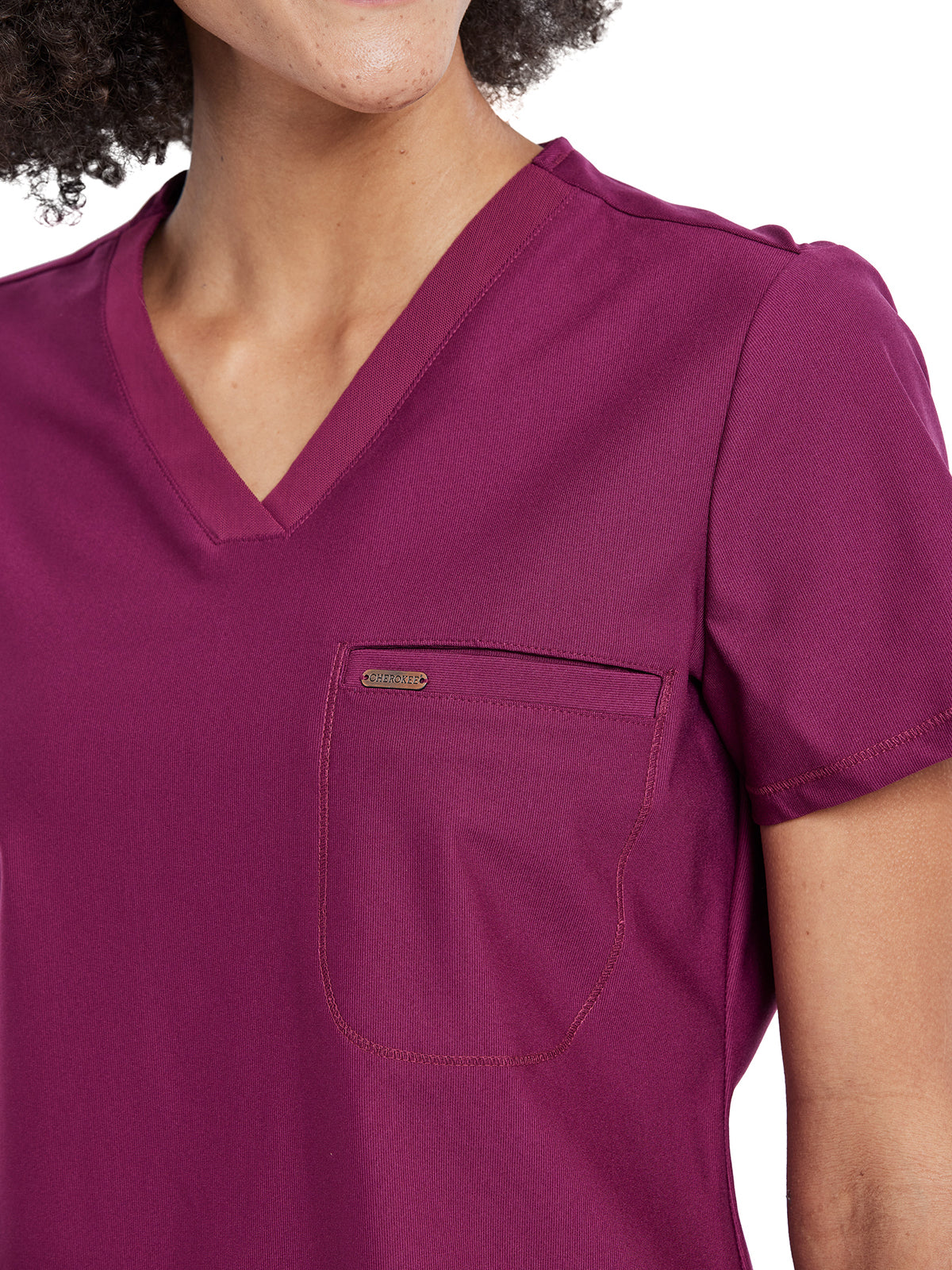 Women's 1-Pocket Tuckable V-Neck Scrub Top