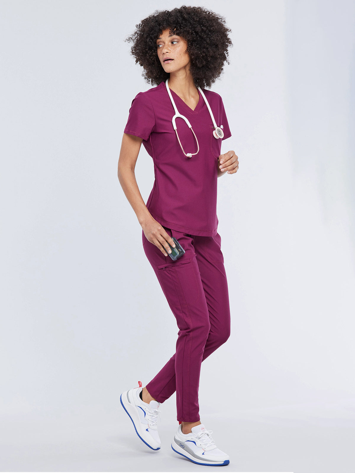 Women's 1-Pocket Tuckable V-Neck Scrub Top