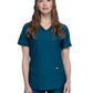 Women's Curved Hemline V-Neck Scrub Top