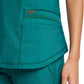 Women's Curved Hemline V-Neck Top - CK840 - Hunter Green