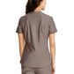 Women's Curved Hemline V-Neck Top - CK840 - Iron