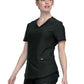 Women's Curved Hemline V-Neck Top - CK840 - Olive Branch