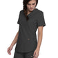 Women's Curved Hemline V-Neck Top - CK840 - Pewter