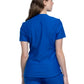Women's Curved Hemline V-Neck Top - CK840 - Royal