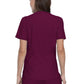 Women's Curved Hemline V-Neck Top - CK840 - Wine