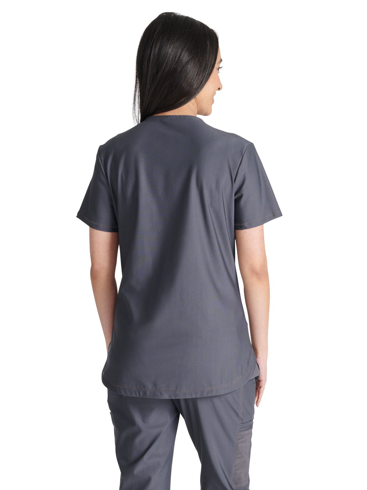 Women's 2-Pocket Contemporary V-Neck Top