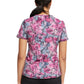 Women's 3-Pocket Round Neck Print Top