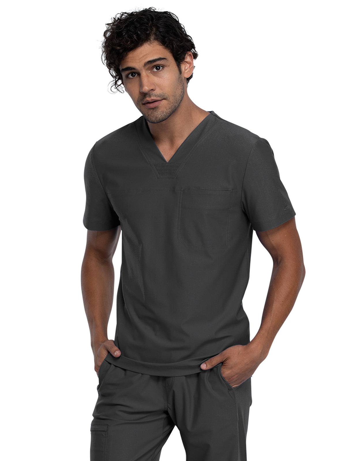 Men's Contouring Tuckable V-Neck Scrub Top