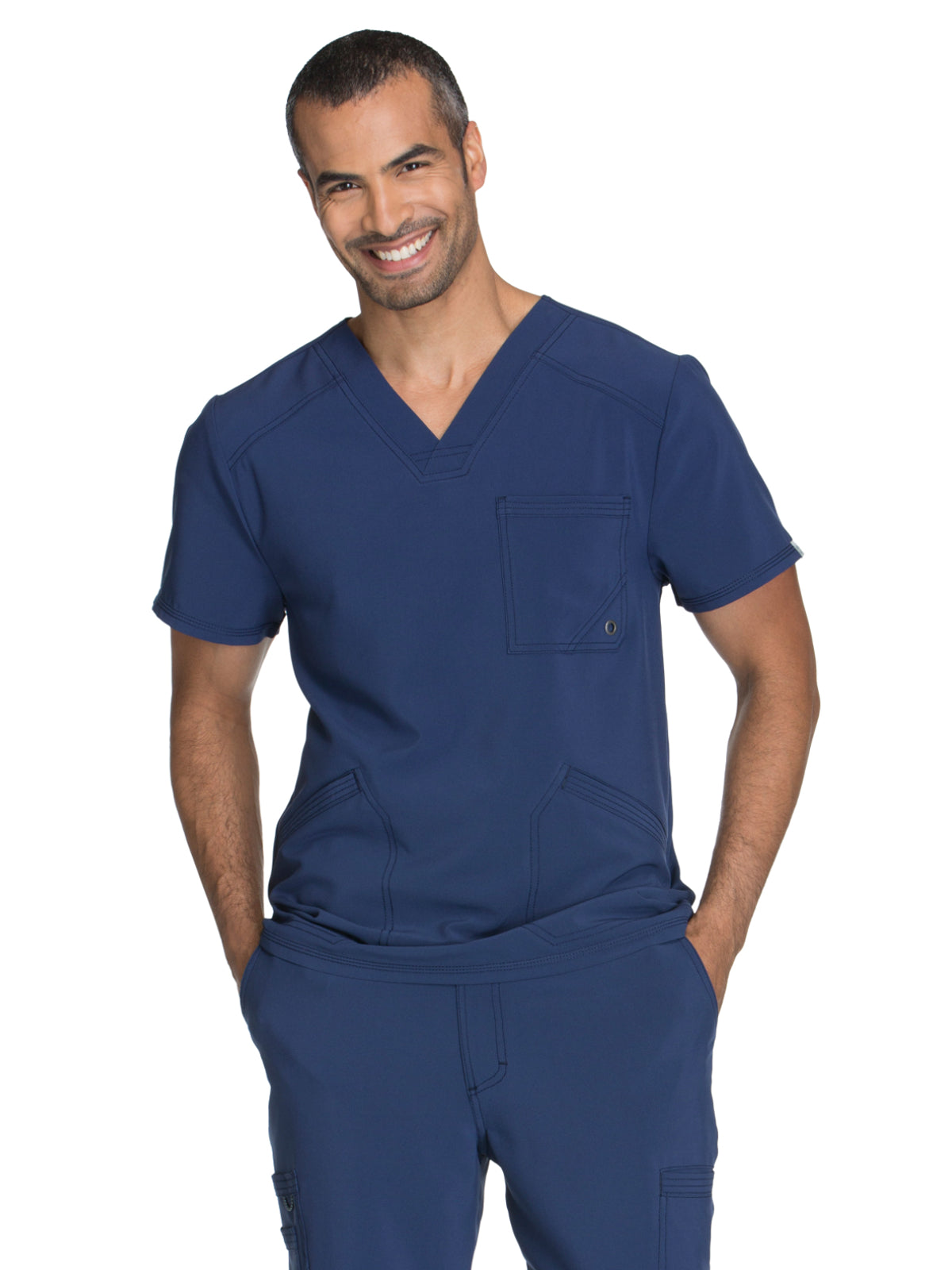 Men's Three-Pocket V-Neck Scrub Top