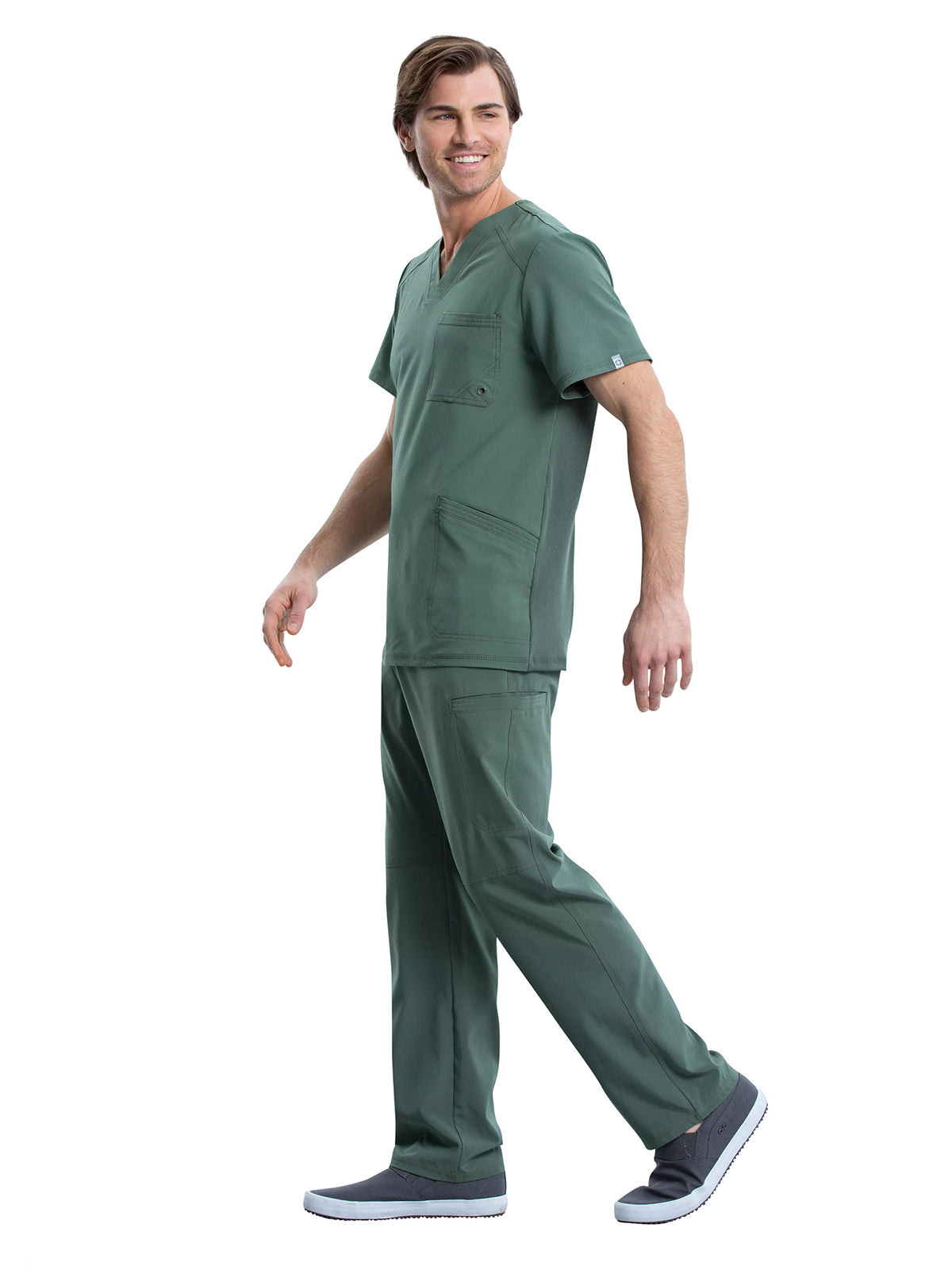 Men's Three-Pocket V-Neck Scrub Top