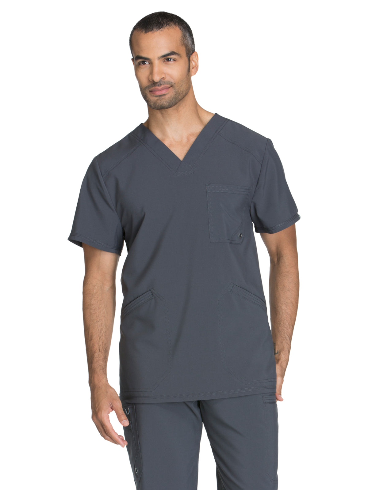 Men's Three-Pocket V-Neck Scrub Top