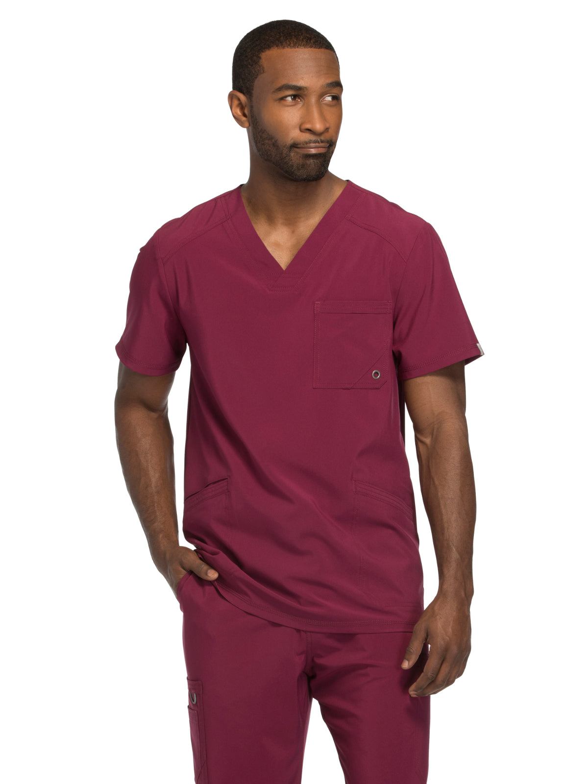 Men's Three-Pocket V-Neck Scrub Top