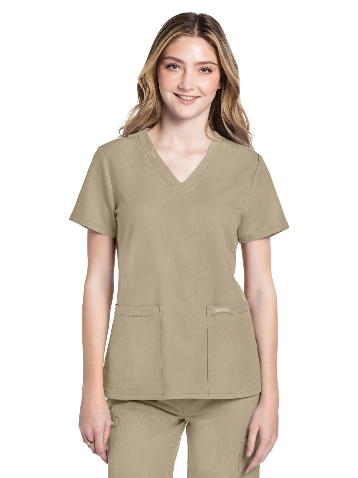 Women's 2-Pocket V-Neck Top