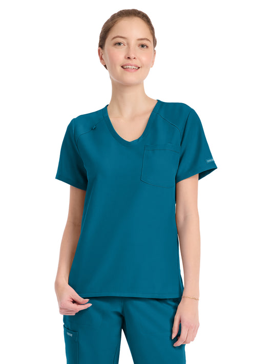 Women's 1-Pocket Tuck-In V-Neck Top