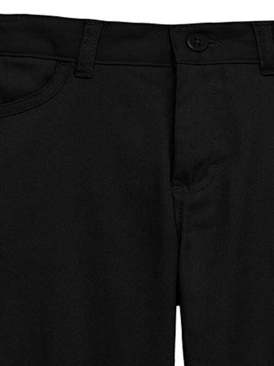 Girl's 4-Pocket Matchstick Husky Pant - CR025H - Black