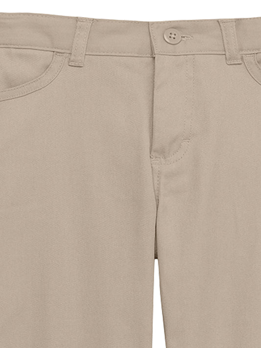 Girl's 4-Pocket Matchstick Husky Pant - CR025H - Khaki