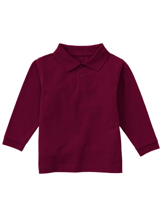 Children's Unisex Long Sleeve Pique Polo