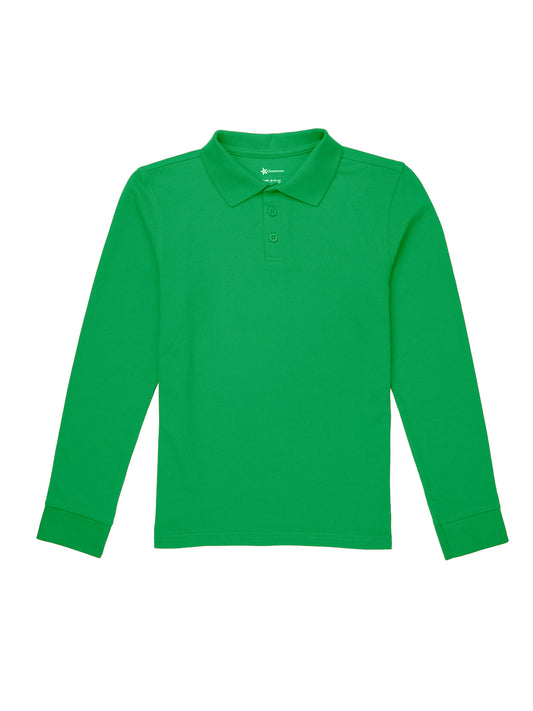 Unisex Long Sleeve Pique Polo