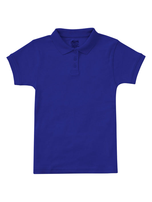 Junior Girls' Short Sleeve Fitted Interlock Polo