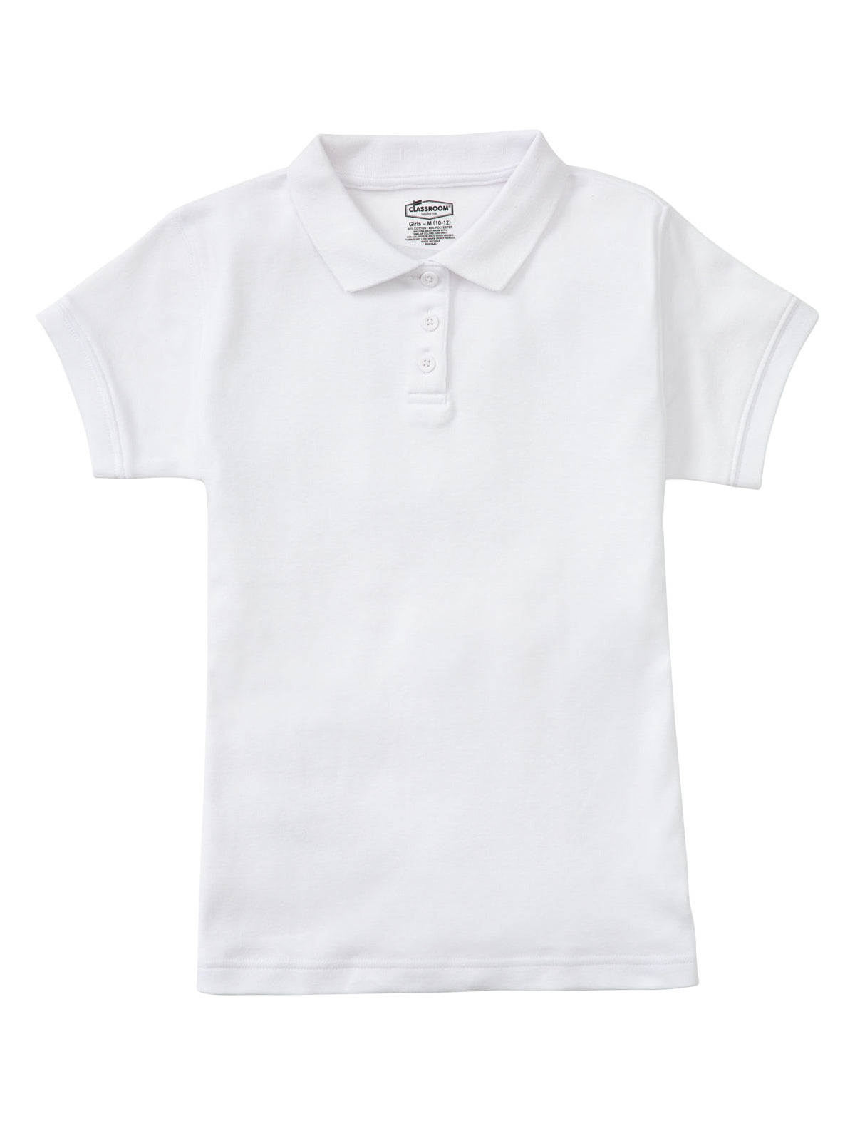 Junior Girls' Short Sleeve Fitted Interlock Polo