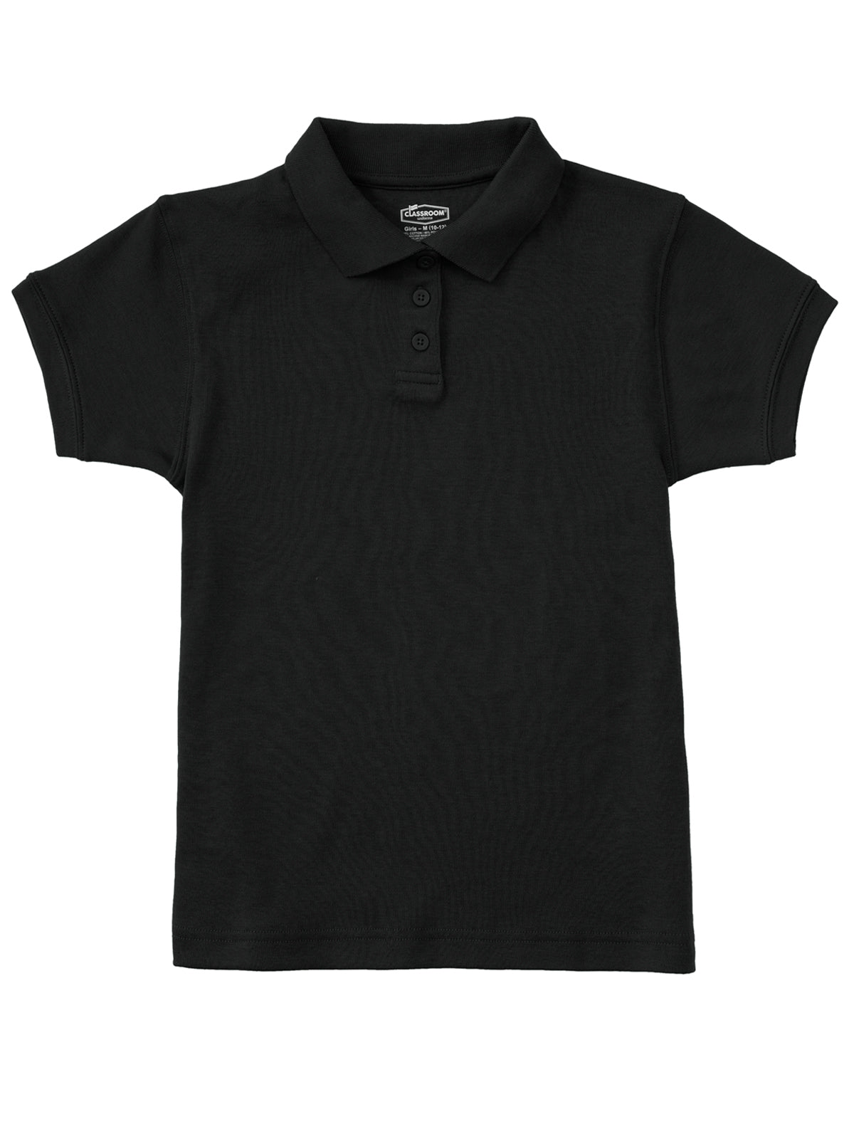 Girls' Short Sleeve Fitted Interlock Polo