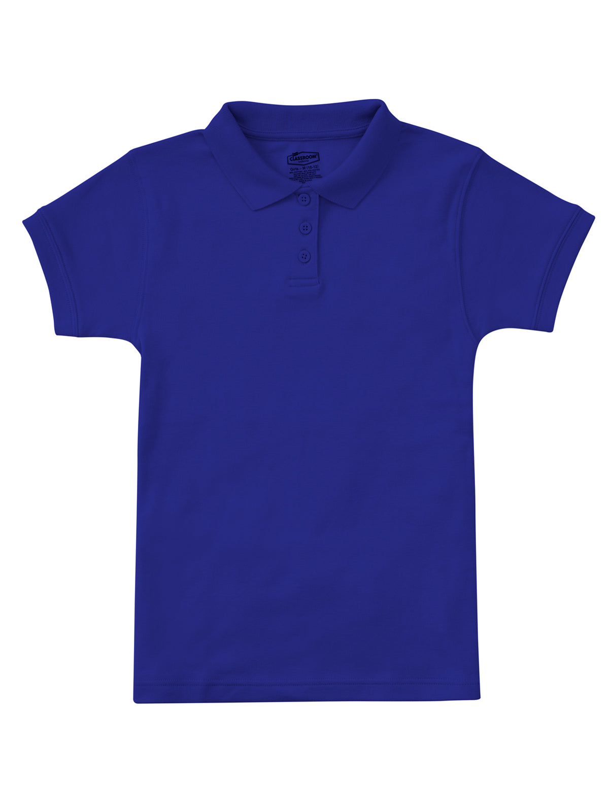 Girls' Short Sleeve Fitted Interlock Polo