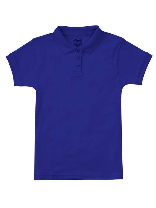 Girls' Short Sleeve Fitted Interlock Polo