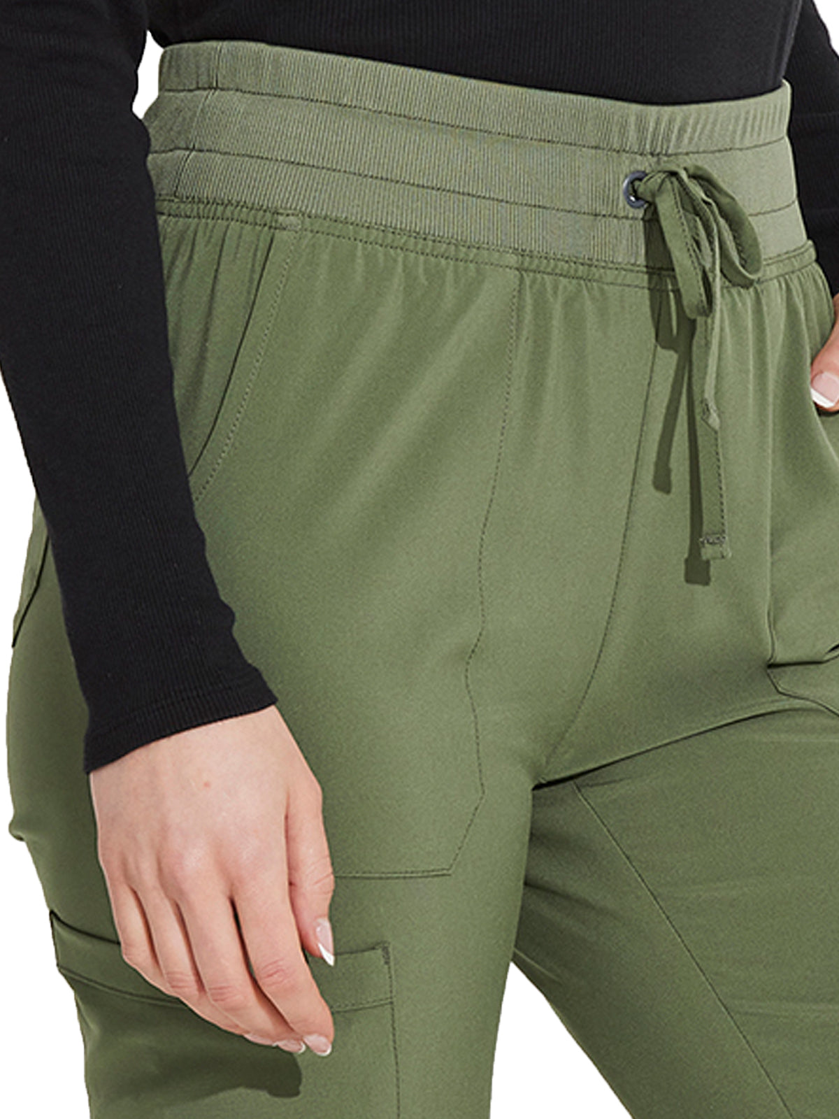 Women's 6-Pocket Mid Rise Jogger Pant