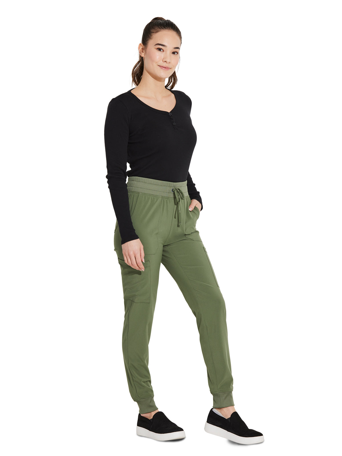 Women's 6-Pocket Mid Rise Jogger Pant