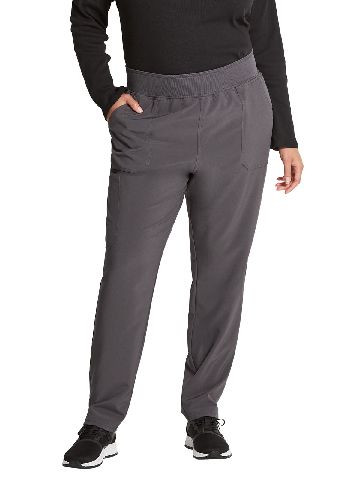 Women's 5-Pocket Mid Rise Tapered Leg Pant