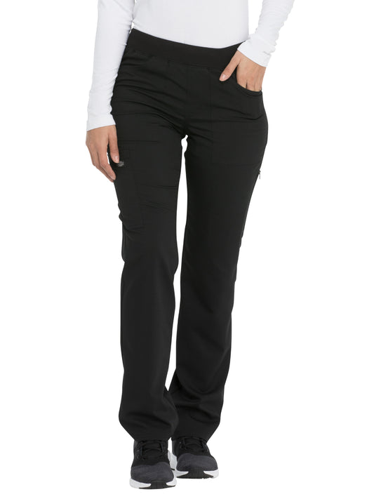 Women's 6-Pocket Mid Rise Tapered Leg Pant