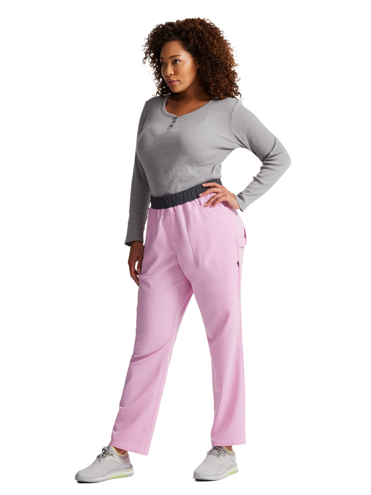 Women's 6-Pocket Mid Rise Tapered Leg Pant