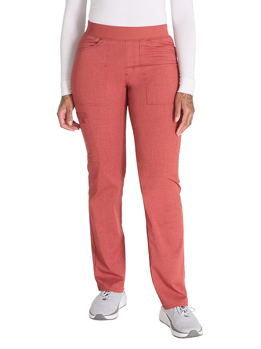 Women's 6-Pocket Mid Rise Tapered Leg Pant