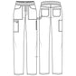 Women's 6-Pocket Mid Rise Tapered Leg Pant