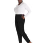 Women's 5-Pocket Tapered Leg Pant - DK221 - Black