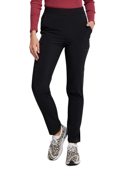 Women's 7-Pocket Mid Rise Tapered Leg Pant