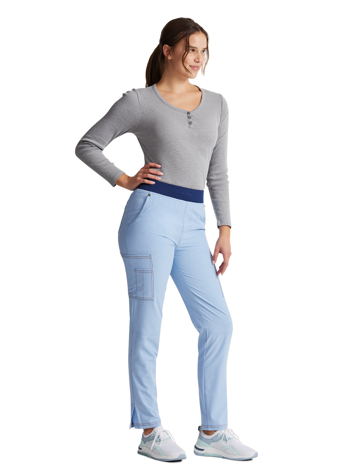 Women's 7-Pocket Mid Rise Tapered Leg Pant