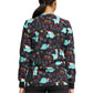 Women's Snap Front Print Scrub Jacket