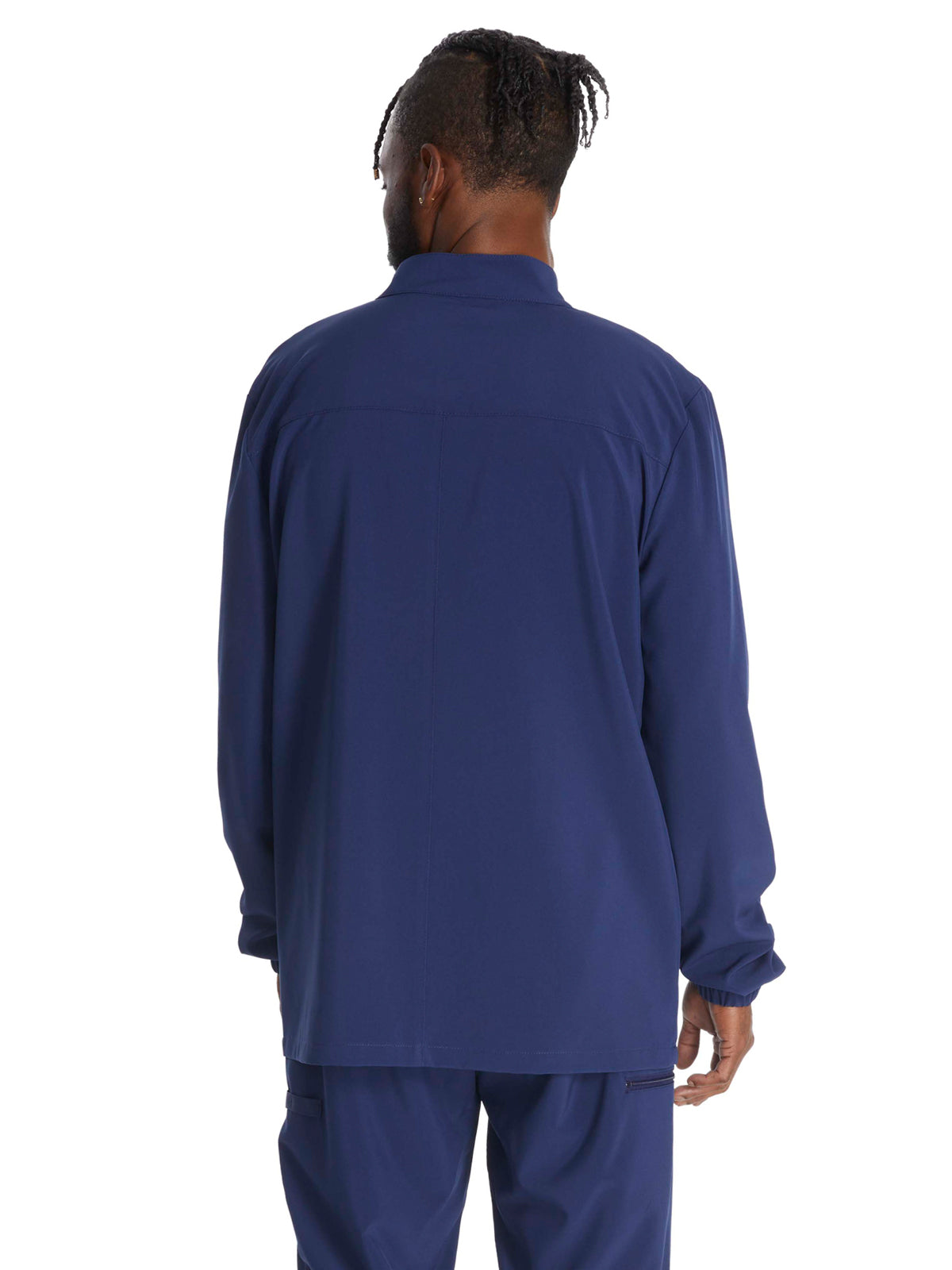 Men's 3-Pocket Zip Front Scrub Jacket