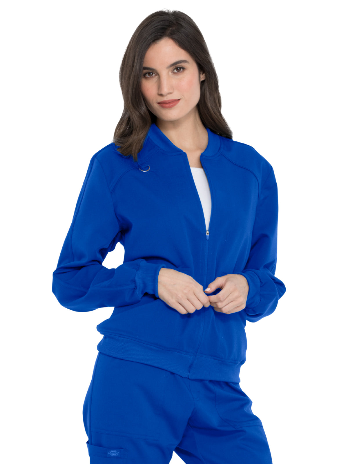 Women's 2-Pocket Zip Front Scrub Jacket