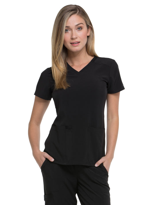 Women's 2-Pocket Contemporary V-Neck Top