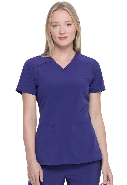 Women's 2-Pocket Contemporary V-Neck Scrub Top