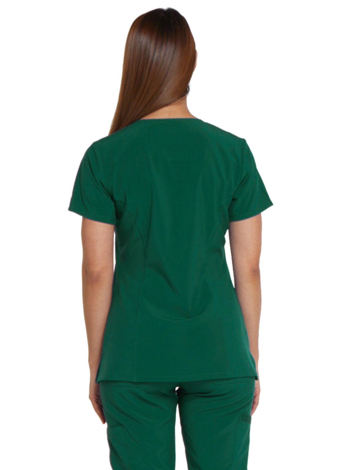 Women's 2-Pocket Contemporary V-Neck Scrub Top