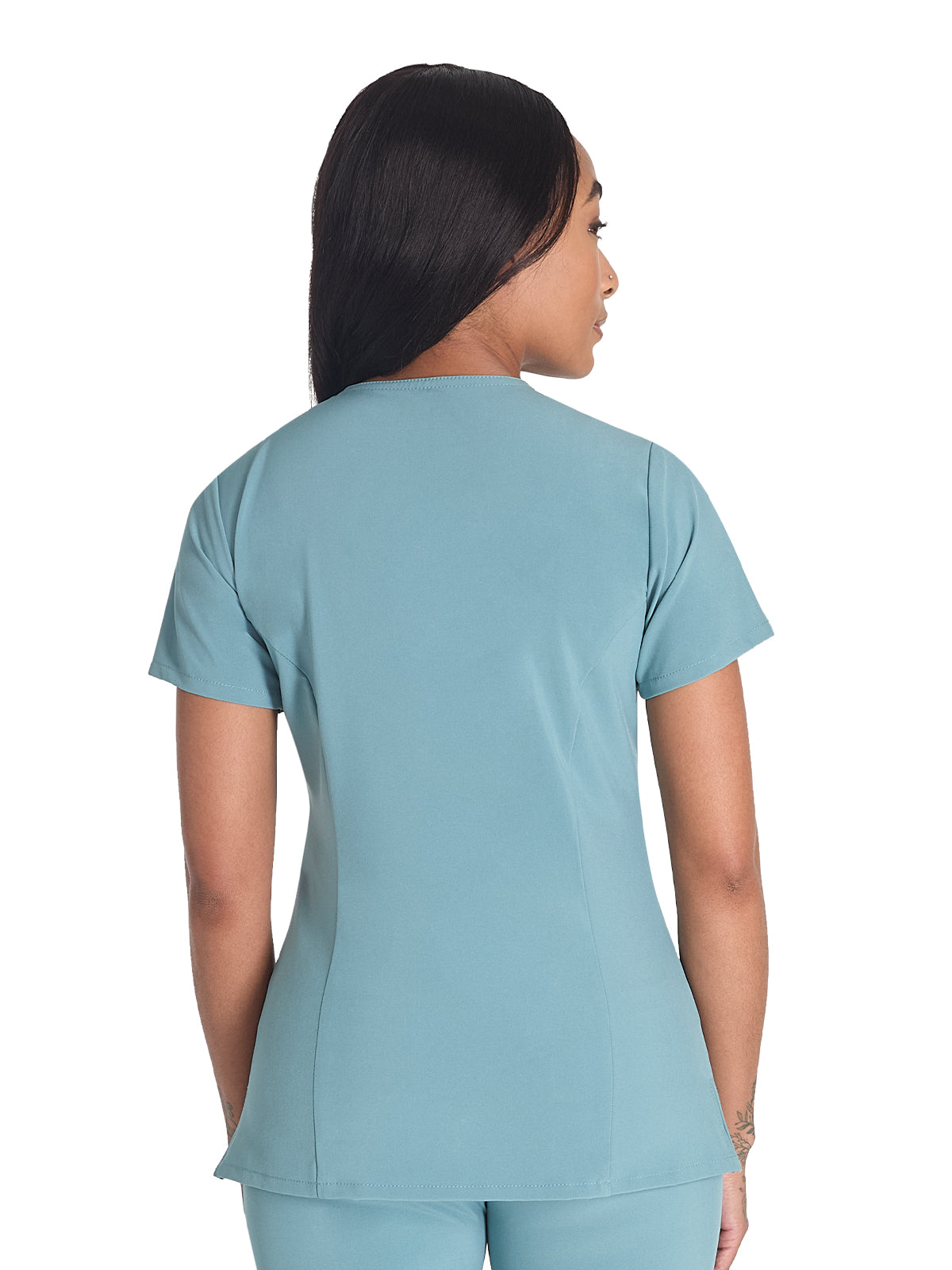 Women's 2-Pocket Contemporary V-Neck Scrub Top