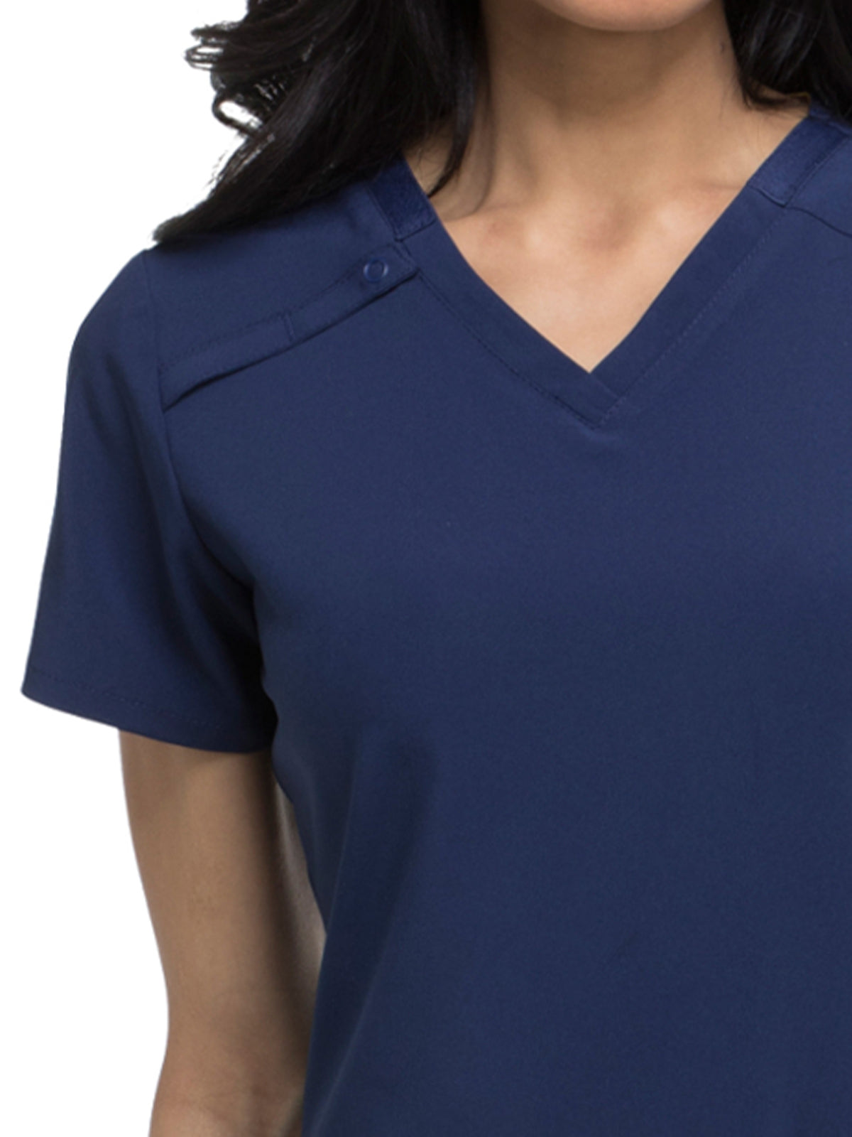 Women's 2-Pocket Contemporary V-Neck Scrub Top