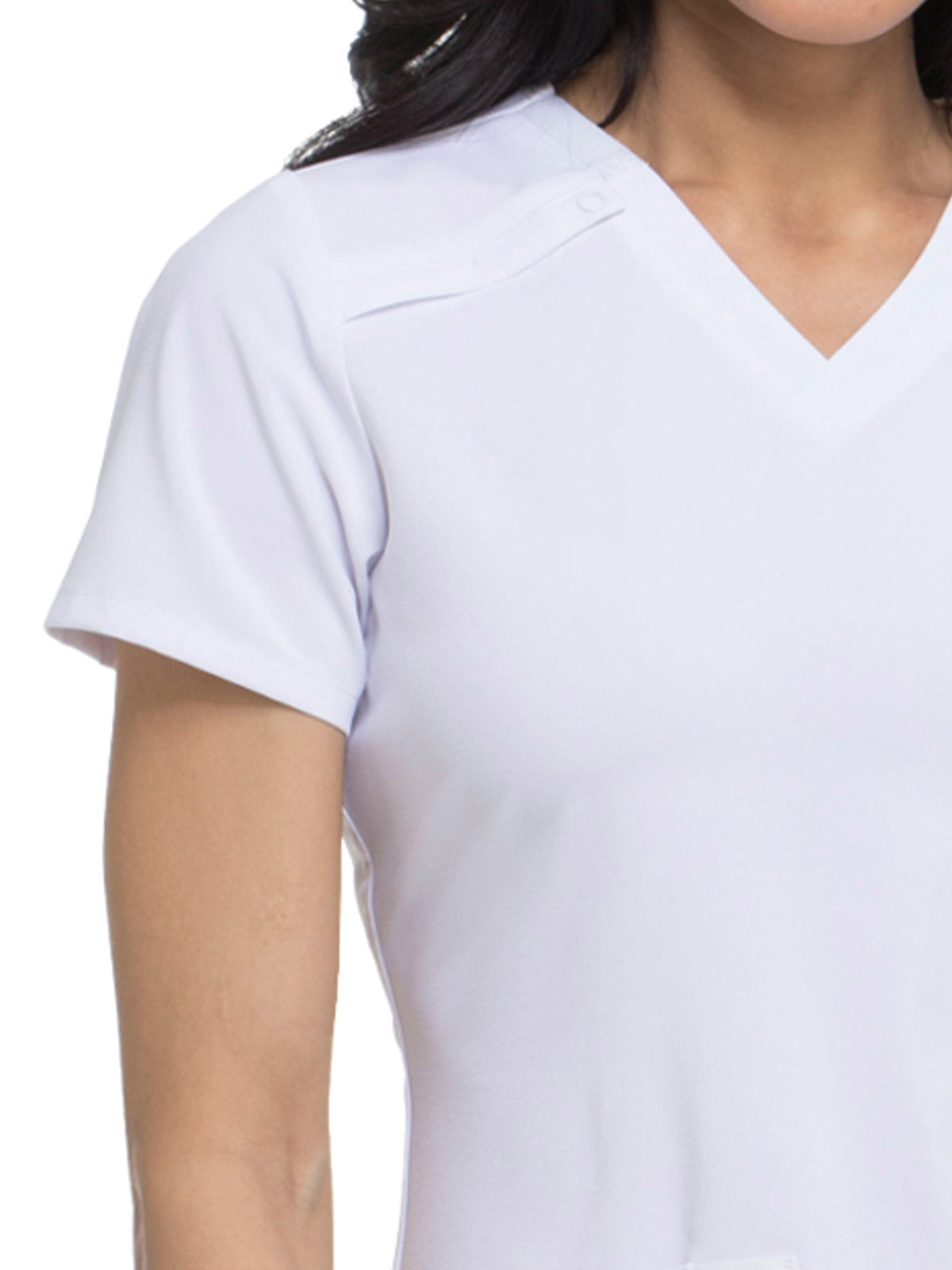 Women's 2-Pocket Contemporary V-Neck Top