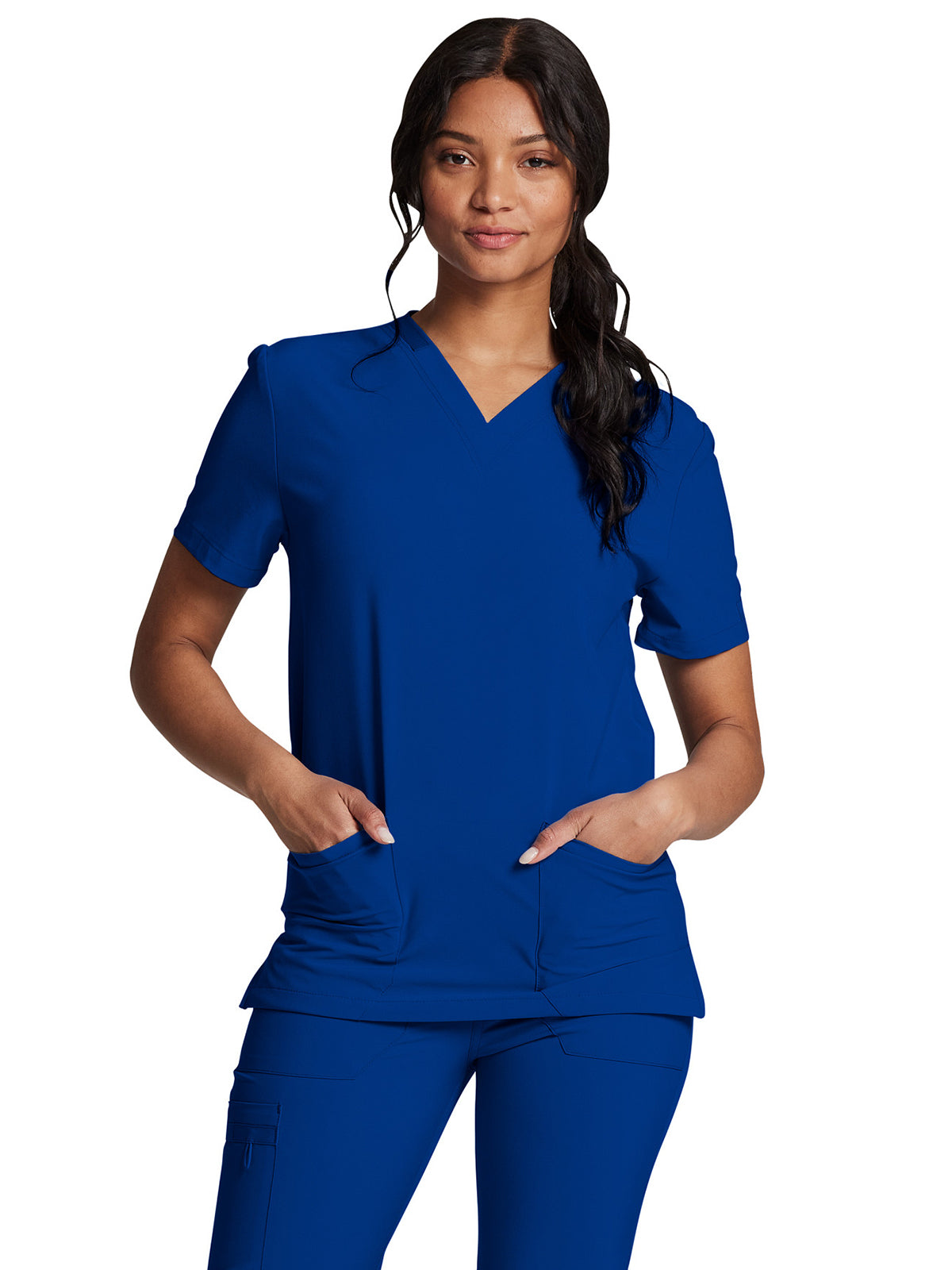 Unisex 2-Pocket V-Neck Scrub Top