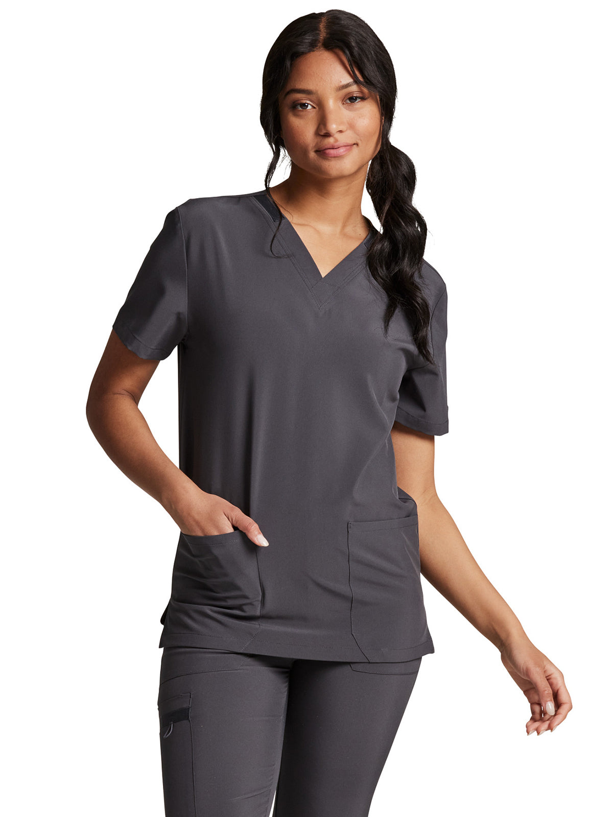 Unisex 2-Pocket V-Neck Scrub Top