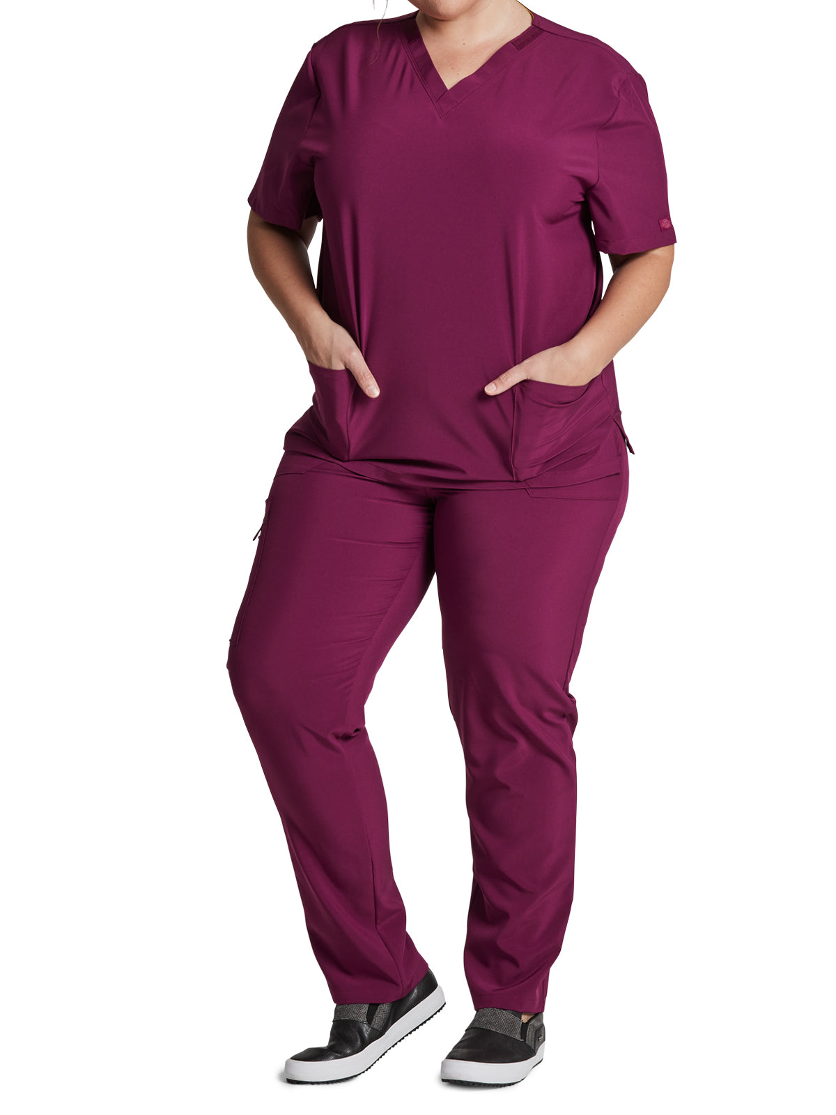 Unisex 2-Pocket V-Neck Scrub Top